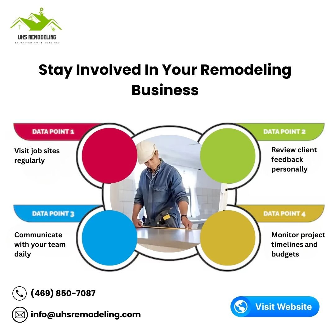 stay involved in your remodeling business