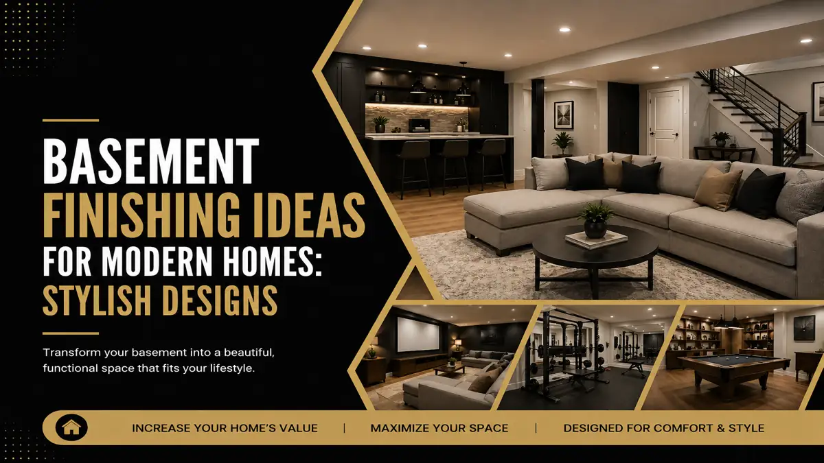 Basement Finishing Ideas for Modern Homes: Stylish Designs & Smart Layout Tips That Actually Work