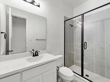 Guest bathroom walk-in shower Allen TX