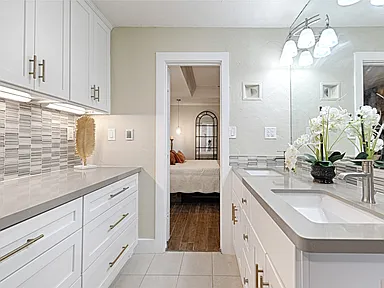 Master bath from doorway Carrollton TX