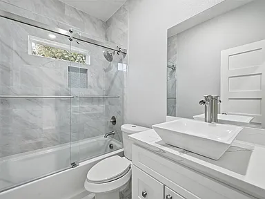 Farmers Branch guest bath in whole home renovation