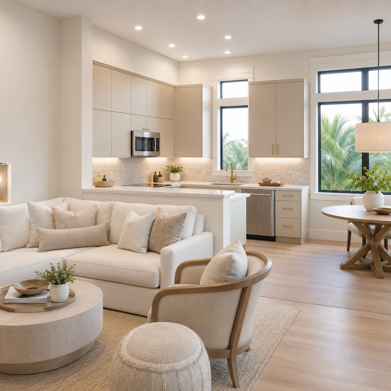 In-law suite living area with a kitchenette in DFW by UHS Remodeling