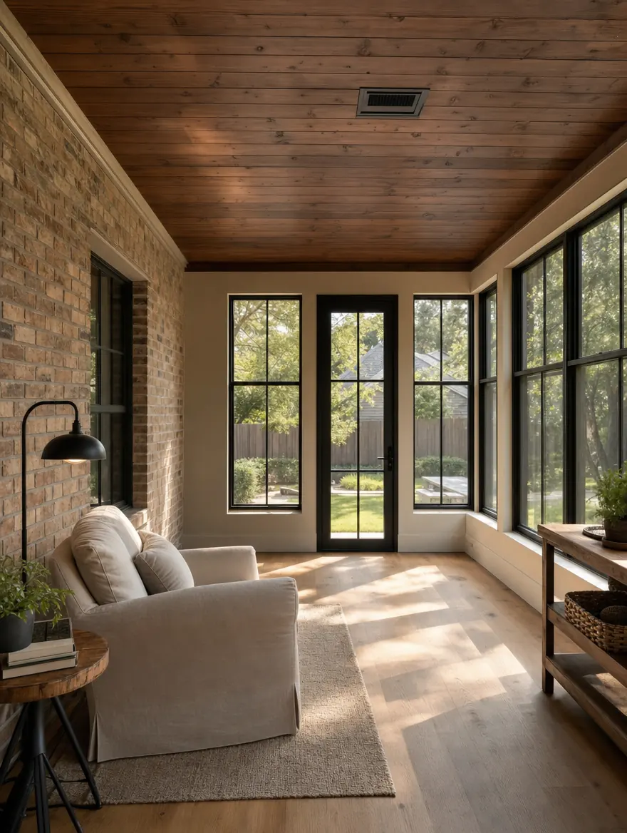 Design study - covered patio enclosed into conditioned space