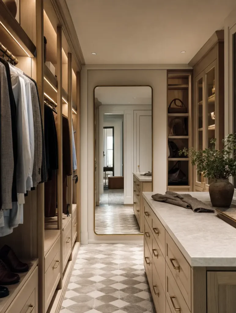 uhs interior remodeling dfw design study dressing room with an island and integrated