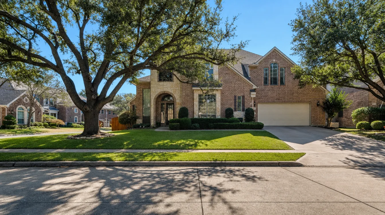 Flower Mound neighborhood establishing shot