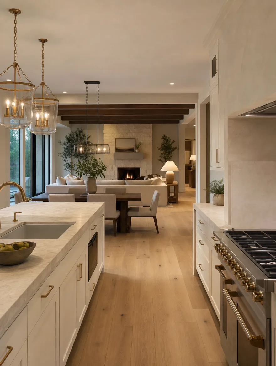 Open concept kitchen remodel concept for a Flower Mound home