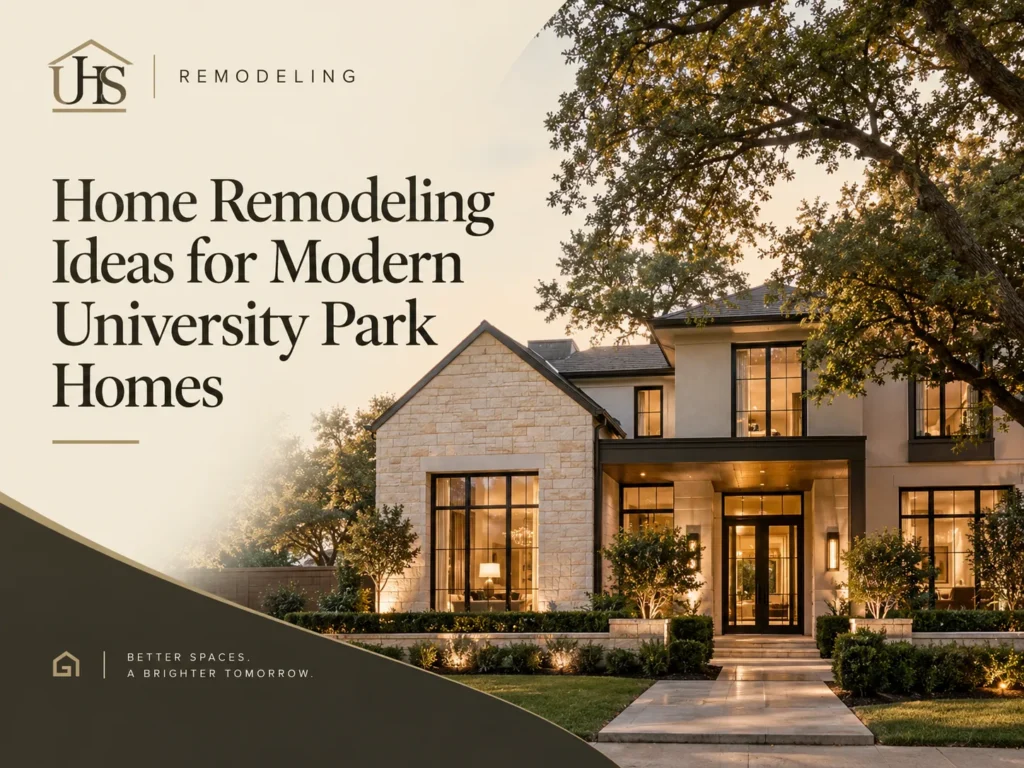 Home remodeling ideas for modern University Park homes by UHS Remodeling